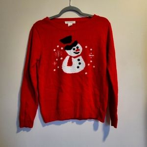Snowman Sweater Size M